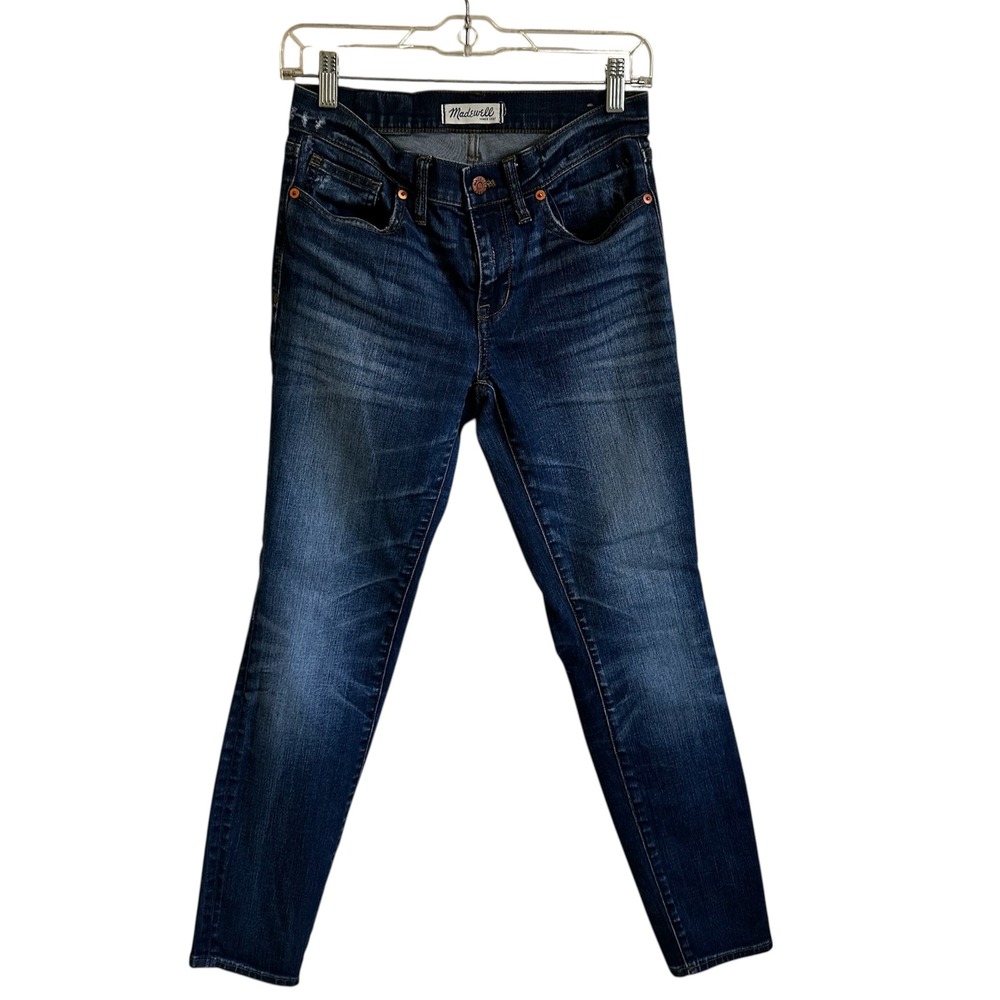 Madewell Skinny Jeans Dark Wash Denim‎ Everyday Casual Women's Size 27